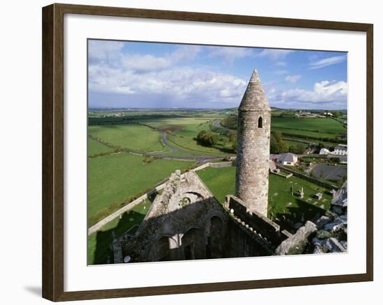 Round Tower at Rock of Cashel-Bo Zaunders-Framed Photographic Print