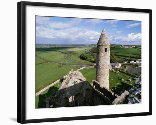 Round Tower at Rock of Cashel-Bo Zaunders-Framed Photographic Print