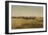 Round-Up At Work Cutting Big Dry Montana-Huffman-Framed Art Print