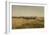 Round-Up At Work Cutting Big Dry Montana-Huffman-Framed Art Print