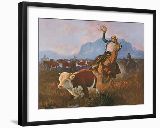 Round Up Time-George Phippen-Framed Art Print