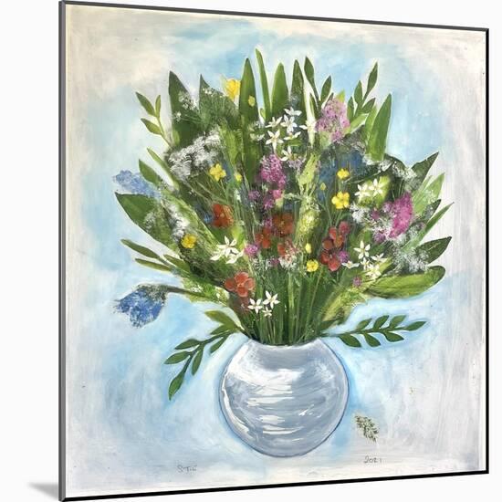 Round vase, 2021 (acrylic on board)-Sarah Thompson-Engels-Mounted Giclee Print