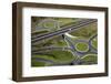 Roundabouts and Upper Harbour Motorway, Hobsonville, Auckland, North Island, New Zealand-David Wall-Framed Photographic Print