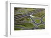 Roundabouts and Upper Harbour Motorway, Hobsonville, Auckland, North Island, New Zealand-David Wall-Framed Photographic Print
