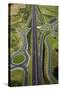 Roundabouts and Upper Harbour Motorway, Hobsonville, Auckland, North Island, New Zealand-David Wall-Stretched Canvas