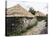 Rounded Thatched Pallozas of Celtic Origin, Cebreiro, Lugo Area, Galicia, Spain-Ken Gillham-Stretched Canvas