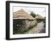 Rounded Thatched Pallozas of Celtic Origin, Cebreiro, Lugo Area, Galicia, Spain-Ken Gillham-Framed Photographic Print