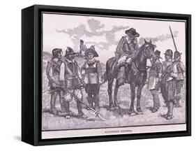 Roundhead Soldiers Ad 1645-Walter Stanley Paget-Framed Stretched Canvas