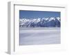 Roundhill Ski Area with Lake Tekapo and Hall Range, Mackenzie Country, South Island, New Zealand-David Wall-Framed Photographic Print