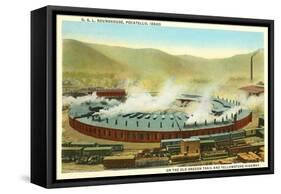 Roundhouse, Pocatello, Idaho-null-Framed Stretched Canvas