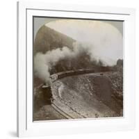 Rounding the Curves on Marshall Pass, Colorado, USA, 1898-BL Singley-Framed Giclee Print