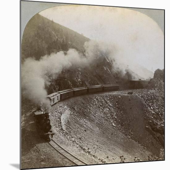 Rounding the Curves on Marshall Pass, Colorado, USA, 1898-BL Singley-Mounted Giclee Print