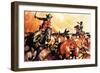 Rounding-Up Cattle in the Wild West-null-Framed Giclee Print