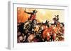 Rounding-Up Cattle in the Wild West-null-Framed Giclee Print