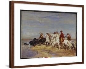 Rounding Up the Cattle-Henri Emilien Rousseau-Framed Giclee Print