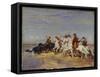 Rounding Up the Cattle-Henri Emilien Rousseau-Framed Stretched Canvas