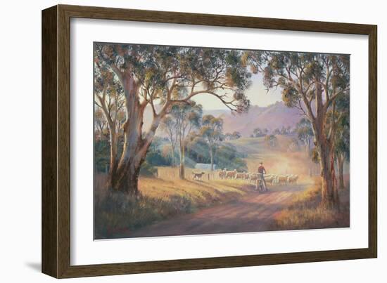 Rounding Up the Stragglers-John Bradley-Framed Giclee Print