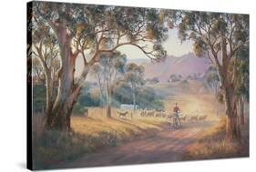 Rounding Up the Stragglers-John Bradley-Stretched Canvas