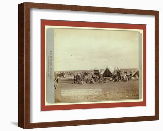 Roundup Scenes on Belle Fouche [Sic] in 1887-John C. H. Grabill-Framed Giclee Print