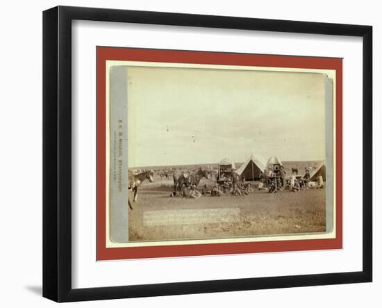 Roundup Scenes on Belle Fouche [Sic] in 1887-John C. H. Grabill-Framed Giclee Print