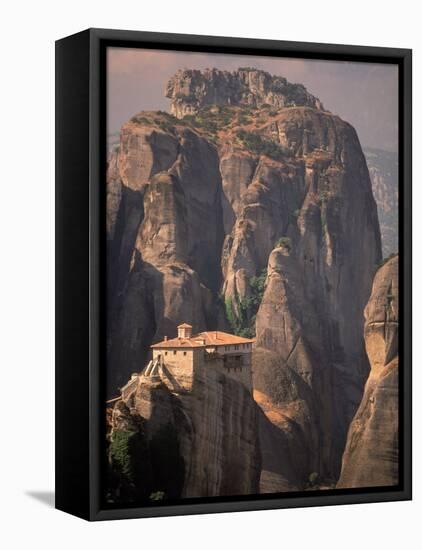 Roussanou Monastery, Meteora, Greece-Walter Bibikow-Framed Stretched Canvas