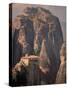 Roussanou Monastery, Meteora, Greece-Walter Bibikow-Stretched Canvas