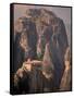 Roussanou Monastery, Meteora, Greece-Walter Bibikow-Framed Stretched Canvas