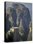 Roussanou Monastery, Meteora, Monasteries of Meteora, Thessaly, Greece-Walter Bibikow-Stretched Canvas