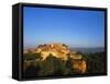Roussillon Village on a Cliff-Top, Languedoc-Roussillon, France-John Miller-Framed Stretched Canvas