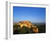 Roussillon Village on a Cliff-Top, Languedoc-Roussillon, France-John Miller-Framed Photographic Print
