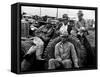 Roustabouts Take Time Off from Their Job in Oil Boom Town-Carl Mydans-Framed Stretched Canvas