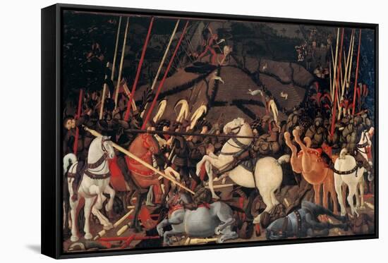 Rout of St. Roman (Battle of St Roman),by Paolo Uccello, c. 1436-1439 . Uffizi Gallery, Florence-Paolo Uccello-Framed Stretched Canvas
