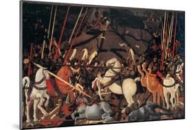 Rout of St. Roman (Battle of St Roman),by Paolo Uccello, c. 1436-1439 . Uffizi Gallery, Florence-Paolo Uccello-Mounted Art Print