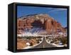 Route 24 in Winter, Capitol Reef National Park, Torrey, Utah, USA-Walter Bibikow-Framed Stretched Canvas