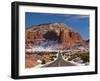 Route 24 in Winter, Capitol Reef National Park, Torrey, Utah, USA-Walter Bibikow-Framed Premium Photographic Print