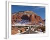 Route 24 in Winter, Capitol Reef National Park, Torrey, Utah, USA-Walter Bibikow-Framed Photographic Print