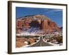 Route 24 in Winter, Capitol Reef National Park, Torrey, Utah, USA-Walter Bibikow-Framed Photographic Print