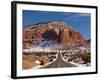 Route 24 in Winter, Capitol Reef National Park, Torrey, Utah, USA-Walter Bibikow-Framed Photographic Print