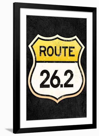 Route 26.2 Marathon Sports-null-Framed Art Print