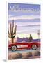 Route 66 - Corvette-Lantern Press-Framed Art Print