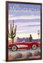 Route 66 - Corvette-Lantern Press-Framed Art Print