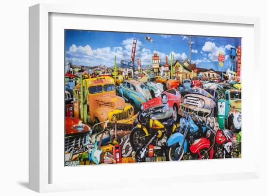 Route 66 Crossroads-John Roy-Framed Giclee Print