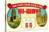 Route 66 Decal-null-Stretched Canvas