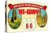Route 66 Decal-null-Stretched Canvas