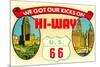 Route 66 Decal-null-Mounted Premium Giclee Print