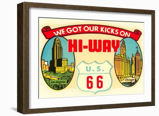 Route 66 Decal-null-Framed Art Print