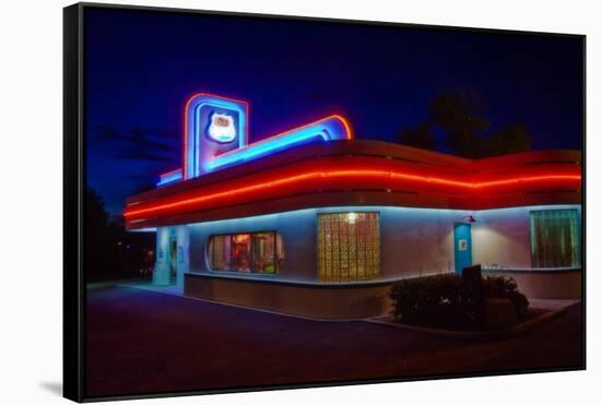 Route 66 Diner Albuquerque New Mexico-George Oze-Framed Stretched Canvas