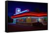 Route 66 Diner Albuquerque New Mexico-George Oze-Framed Stretched Canvas