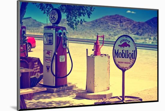 Route 66 - Gas Station - Arizona - United States-Philippe Hugonnard-Mounted Photographic Print