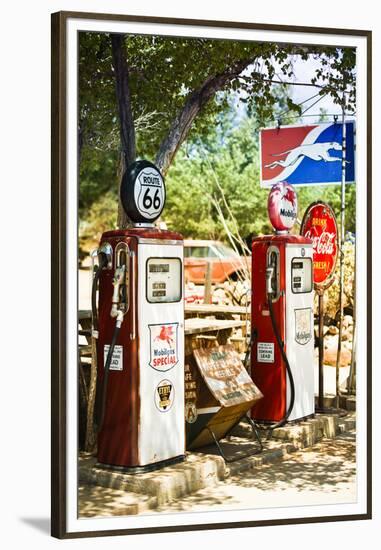 Route 66 - Gas Station - Arizona - United States-Philippe Hugonnard-Framed Premium Photographic Print